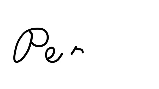 Perth Decorative Handwriting Animation Έξι Cursive Και Gothic Γραμματοσειρές — Αρχείο Βίντεο