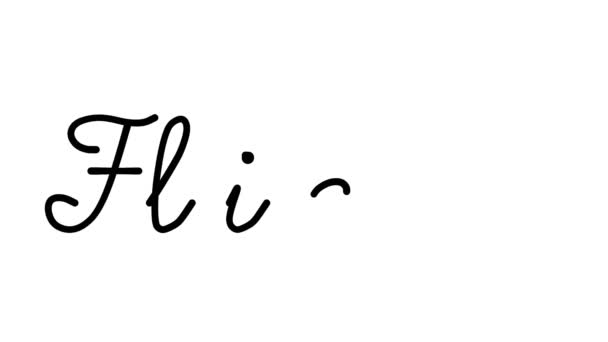 Flickr Decorative Handwriting Animation Six Cursive Gothic Fonts – stockvideo
