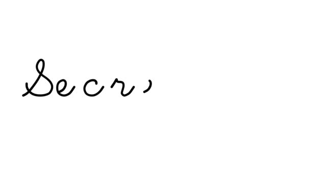 6つの筆記体とゴシックフォントで秘書装飾手書きアニメーション — ストック動画