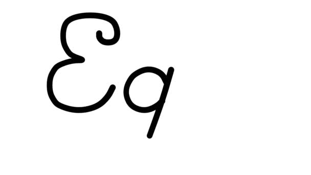 Ego Decorative Handwriting Animation Six Cursive Gothic Fonts — Stock Video