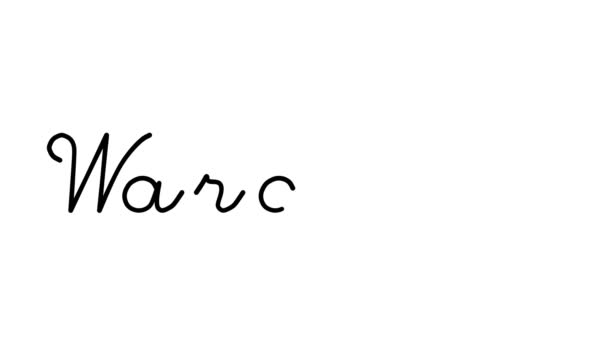 Wardrobe Decorative Handwriting Animation Six Cursive Gothic Fonts — Stock Video