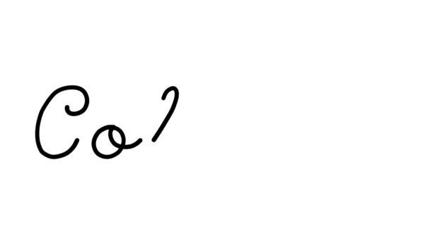 Декоративная Почерковедческая Анимировка Коллина Шестью Курсивными Готическими Шрифтами — стоковое видео