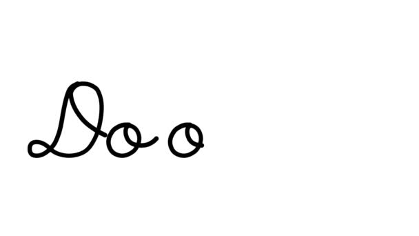 六种草书和哥特式字体的涂鸦装饰手写体动画 — 图库视频影像