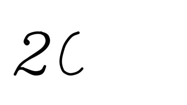 2026 Decorative Handwriting Animation Six Cursive Gothic Fonts — Stock Video