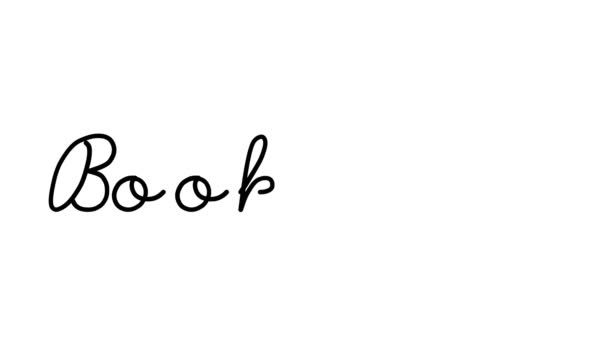 Bookmark Decorative Handwriting Animation Έξι Cursive Και Gothic Γραμματοσειρές — Αρχείο Βίντεο
