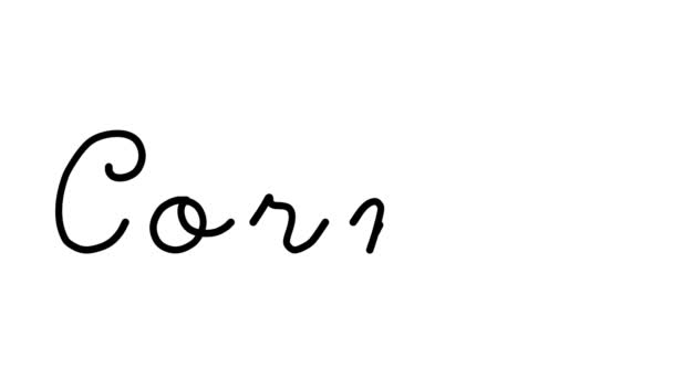 Декоративная Почерковедческая Анимация Корнуса Шестью Курсивными Готическими Шрифтами — стоковое видео