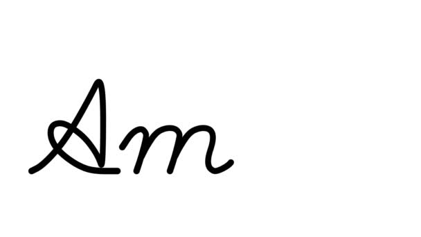 Amen Decorative Handwriting Animation Six Cursive Gothic Fonts — Stock Video