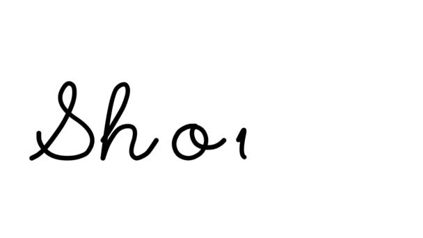 Shovel Decorative Handwriting Animation Έξι Cursive Και Gothic Γραμματοσειρές — Αρχείο Βίντεο
