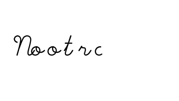 Nootropics Decorative Handwriting Animation Six Cursive Gothic Fonts — Stock Video