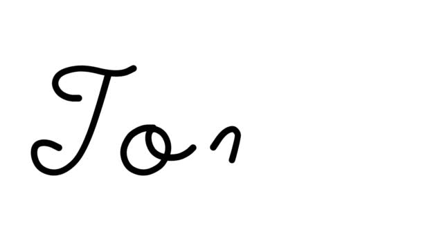 Tomb Decorative Handwriting Animation Six Cursive Gothic Fonts — Stock Video