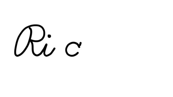 Rights Decorative Handwriting Animation Six Cursive Gothic Fonts — 비디오