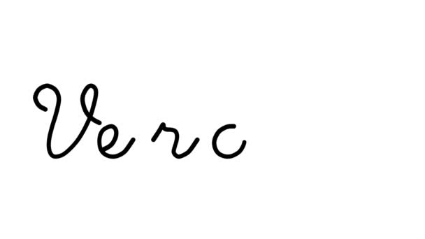 维罗纳装饰手写体动画在六种草书和哥特式字体中的应用 — 图库视频影像