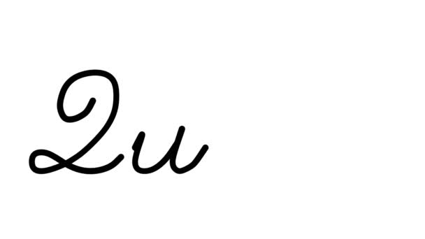Анимация Четвёртого Декоративного Почерка Шестью Курсивными Готическими Шрифтами — стоковое видео