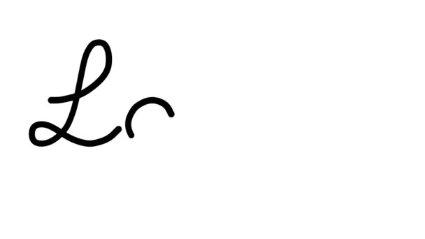 Декоративная Почерковедческая Анимировка Шести Курсивных Готических Шрифтах — стоковое видео