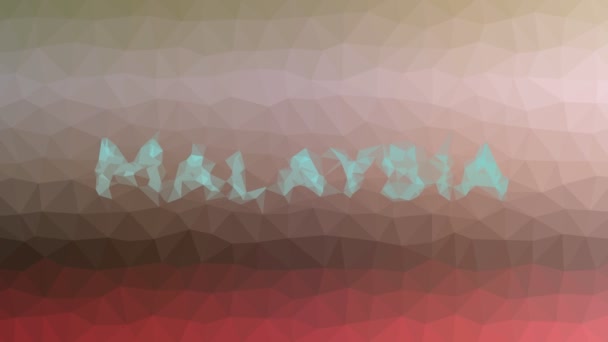 Malaysia Fade Techno Tessellation Looping Pulsing Polygons — Stock Video