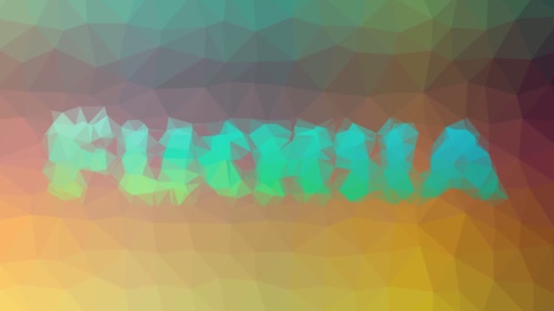 Fuchsia Löst Seltsame Tessellated Looping Animierte Polygone Auf — Stockvideo