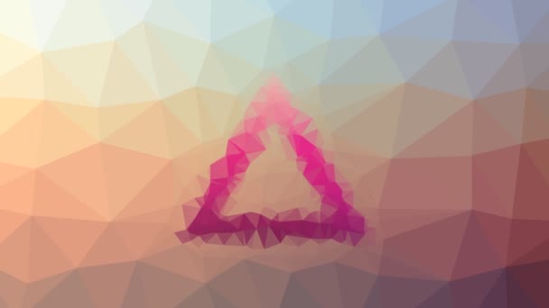 Треугольник Пустой Исчезают Интересные Замотанные Петли Движущихся Треугольников — стоковое видео