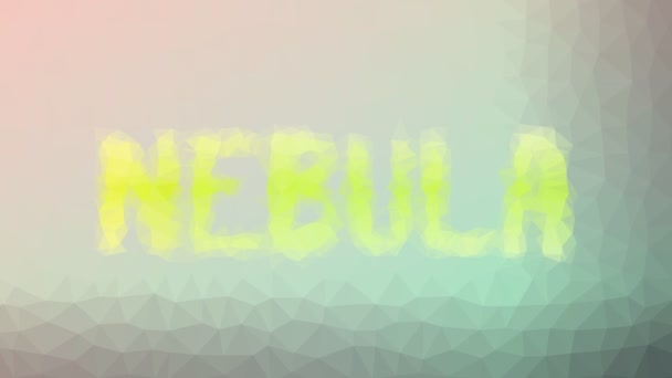 Nebula Rozpuszczająca Trójkąty Animowane Techno Tessellated Looping — Wideo stockowe