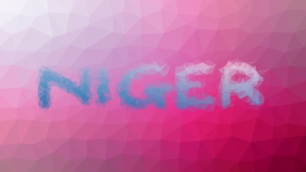 Niger Megjelenő Techno Tessellating Hurok Pulzáló Háromszögek — Stock videók