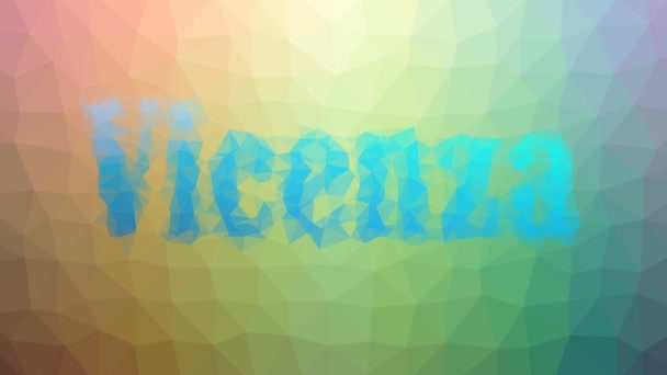 维琴察褪色技术特效环路脉动三角形 — 图库视频影像