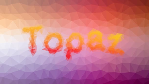 Topaz Opløser Underlige Tessellation Looping Pulserende Polygoner – Stock-video