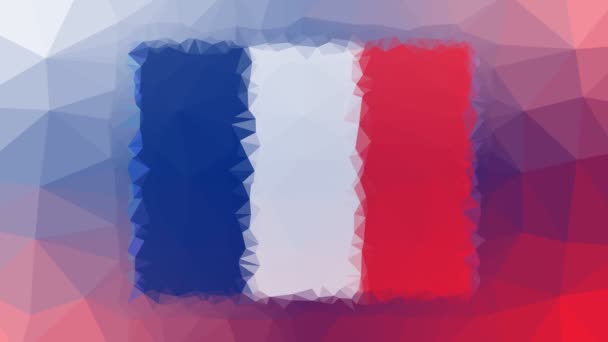 Martinique Flag Iso Lösa Moderna Tessellation Looping Animerade Polygoner — Stockvideo