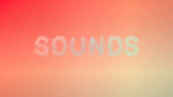 Sounds Fade Techno Tessellated Looping Moving Polygons — Stok Video