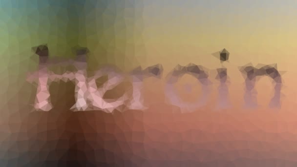 Heroin Bleknar Konstigt Tessellated Looping Animerade Trianglar — Stockvideo