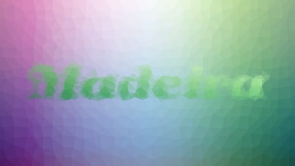 Madeira分解有趣的Tessellated循环脉动三角形 — 图库视频影像