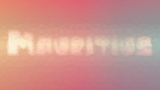 毛里求斯褪色怪异的特塞林环状脉动多边形 — 图库视频影像