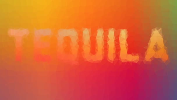 Tequila Fade Techno Tessellating Looping Animated Triangles — Stock Video