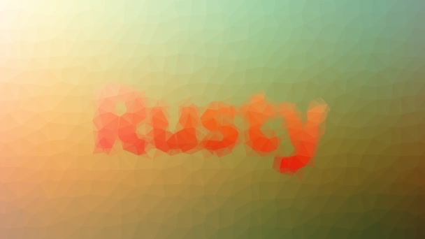 Rusty Fade Tecnológico Teselado Bucle Animado Polígonos — Vídeos de Stock
