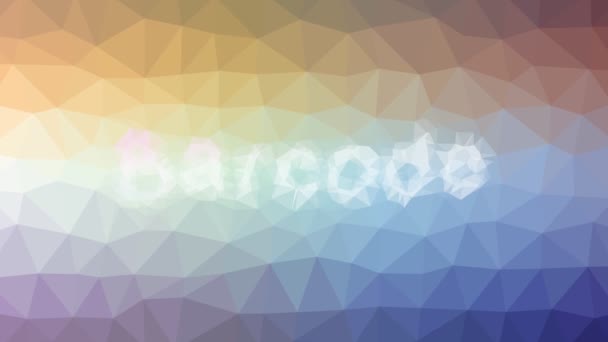 Barcode Εμφανίζεται Ενδιαφέρον Tessellation Looping Κινούμενα Πολύγωνα — Αρχείο Βίντεο