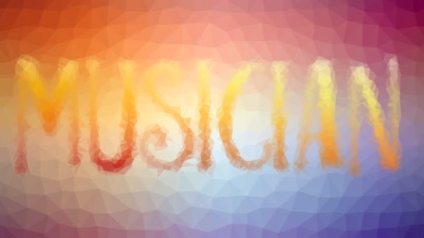 Müzisyen Çözünen Tekno Tesselleştirilmiş Döngü Hareketli Üçgenler — Stok video