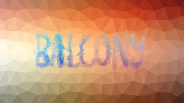 Balcone Dissolvendo Strani Poligoni Animati Anello Tessellato — Video Stock