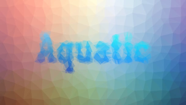 Aquatische Fade Vreemde Tessellating Looping Bewegende Driehoeken — Stockvideo