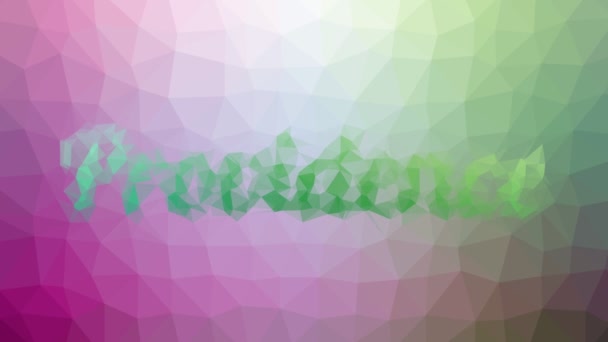 Providence Blekna Konstiga Tessellation Looping Animerade Polygoner — Stockvideo