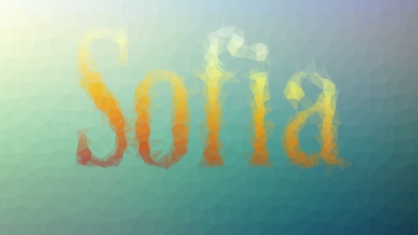 ソフィアは奇妙なTesellatingループ移動三角形を溶解 — ストック動画