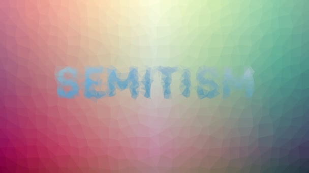 Antisemitismus Verblasst Seltsame Tessellation Schleifen Pulsierender Dreiecke — Stockvideo