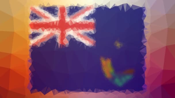 Hemelvaart Tristan Cunha Saint Helena Flag Iso Oplossen Van Vreemde — Stockvideo