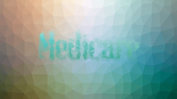 Apareciendo Medicare Techno Tessellation Looping Polígonos Animados — Vídeo de stock
