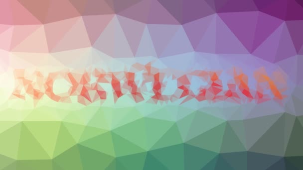 Norské Objevují Techno Tessellation Smyčka Pulzující Polygony — Stock video