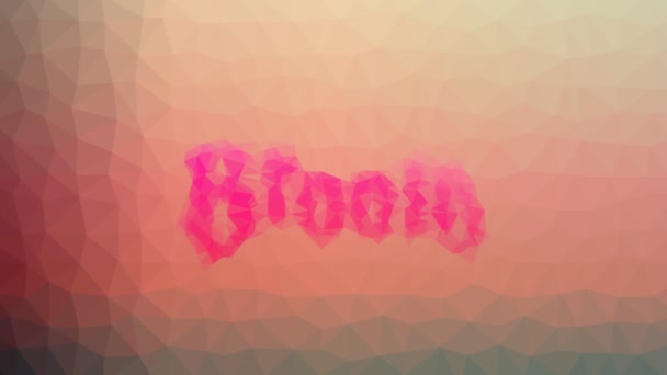 Broom Dissolving Strange Tessellating Looping Animated Triangles — Stock Video