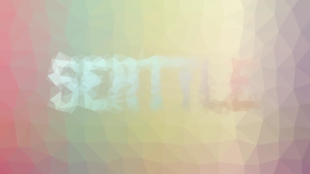 Seattle Slábne Podivné Tessellation Smyčky Pohybující Mnohoúhelníky — Stock video