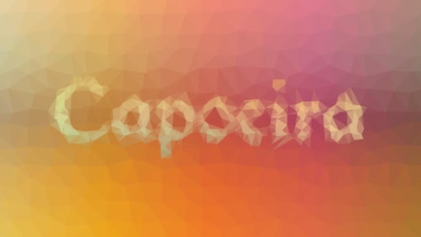 Capoeira Appearing Techno Tessellated Looping Moving Polygons — Stock Video