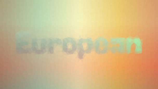 欧洲声乐技术圈动画多面体 — 图库视频影像