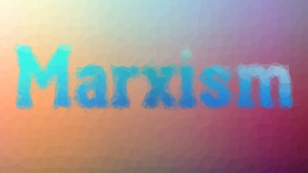 Marxisme Apparaissant Étrange Tessellant Boucle Triangles Animés — Video