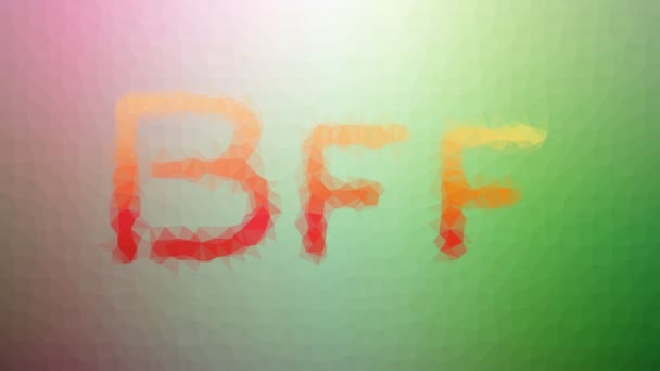 Bff Disolver Interesantes Teselados Looping Triángulos Pulsantes — Vídeo de stock