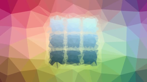 Μικρογραφίες Διάλυση Ενδιαφέρουσα Tessellating Looping Κινούμενα Τρίγωνα — Αρχείο Βίντεο