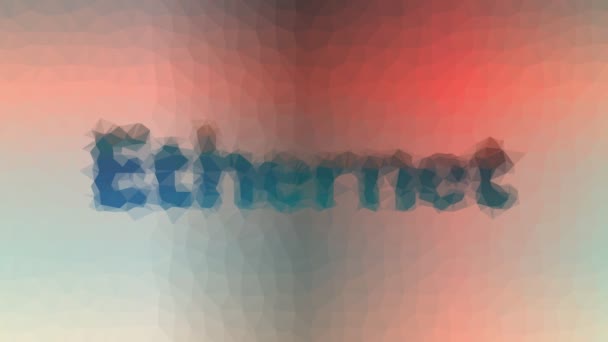 Ethernet verblassen technologische Tessellation Schleifen pulsierender Dreiecke